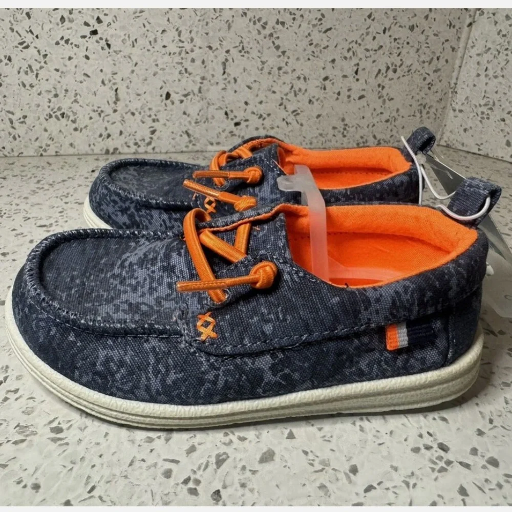 Cat & Jack Toddler Boys Blue Bobby Slip-On Boat Loafer Shoes
